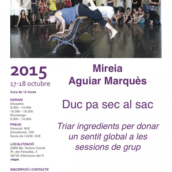 Curs de tardor Orff Schulwerk: “Duc pa sec al sac” amb Mireia Aguiar Marquès