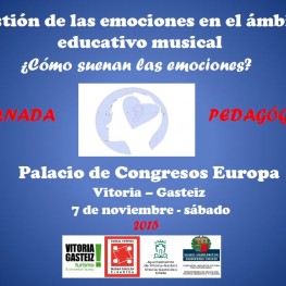 Jornada sobre la gestió de les emocions en l’àmbit educatiu musical a Vitòria el 7 de novembre