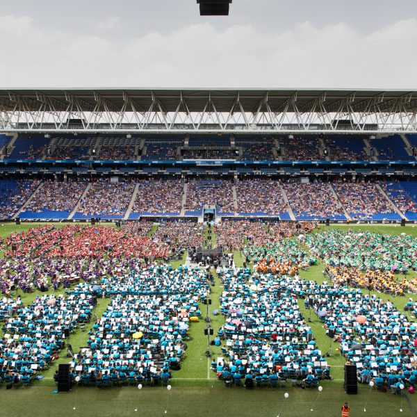 L’ACEM ha culminat els actes de celebració dels seus 25 anys d’història  un concert  amb més de 5.500 músics al RCDE Stadium de Cornellà – El Prat