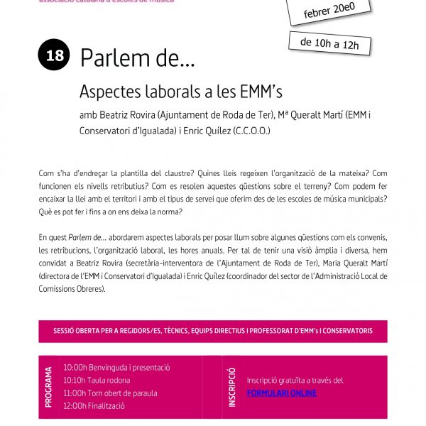 Parlem de… “Aspectes laborals a les EMM’s”