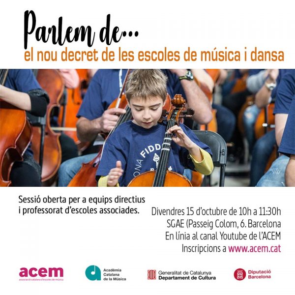 Parlem de…el nou decret de les escoles de música i dansa