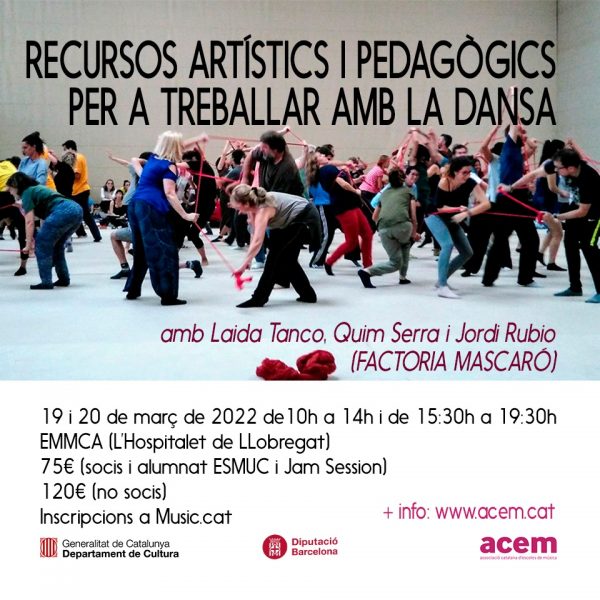 Curs: Recursos artístics i pedagògics per treballar el llenguatge de la dansa