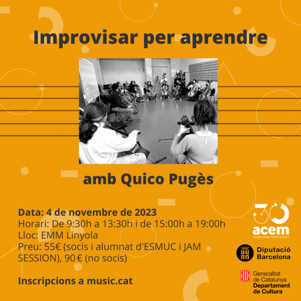 Curs “Improvisar per aprendre música” de Quico Pugès