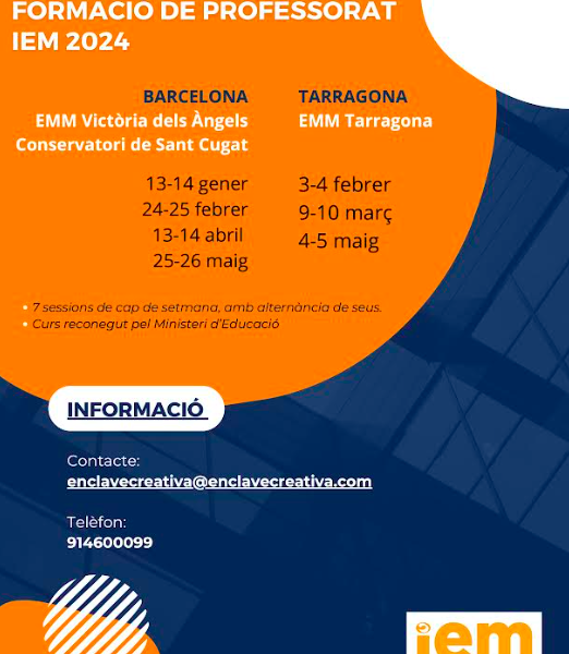 Consulta el programa del curs de Formació del Professorat Metodologia IEM 2024