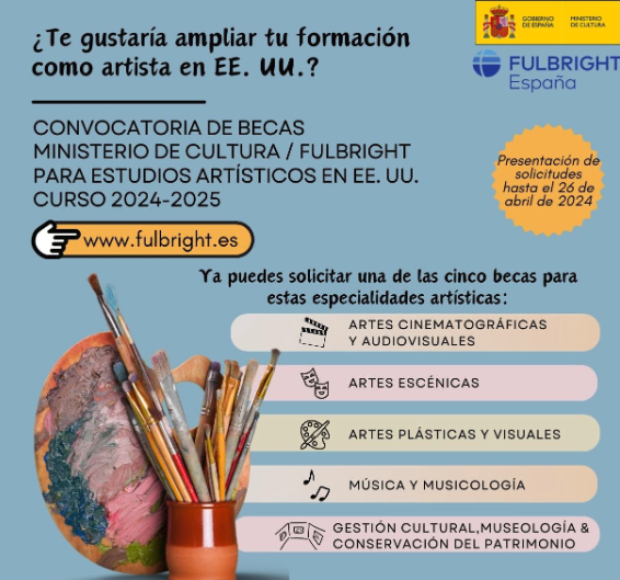 Beques Fulbright per estudis artístics als EE.UU pel curs 2024-2025